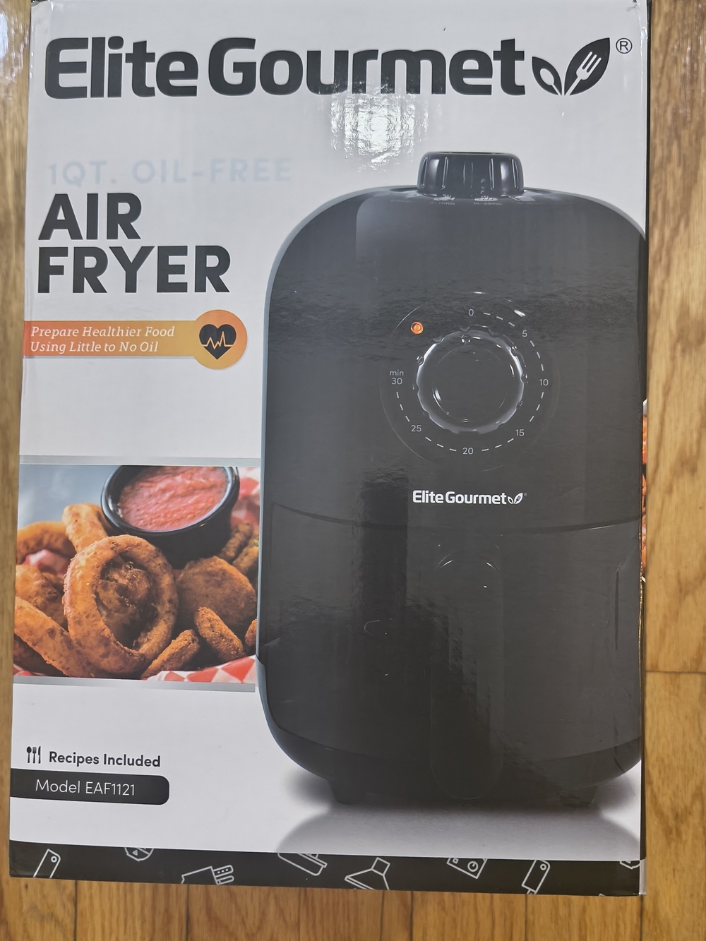 Black 1QT Oil-Free Air Fryer